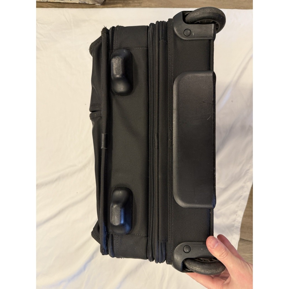 TUMI Alpha 26103D4 Black Nylon Deluxe Expandable Wheeled Rolling Briefcase - Picture 6 of 16